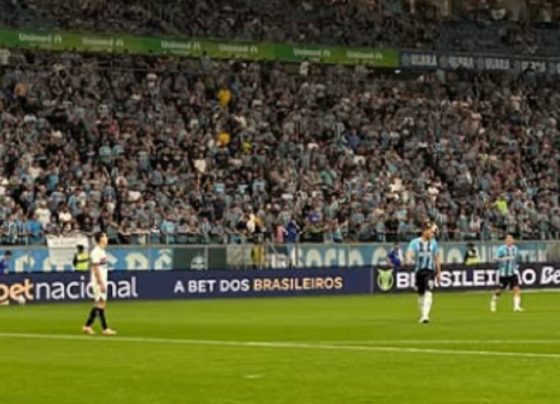 Lance de Grêmio x São Paulo. Imagem: Reprodução
