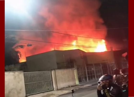 Incêndio atinge casa noturna em cuiabá e mobiliza equipes na madrugada