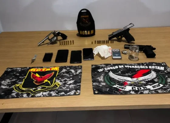 Rotam prende cinco faccionados com armas e drogas em MT