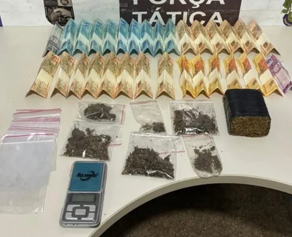Drogas apreendidas pela Força Tática
