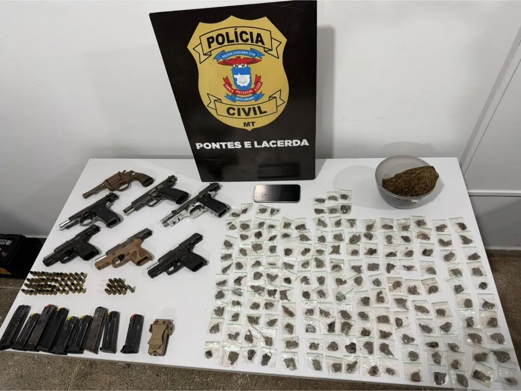 Polícia Civil prende dois suspeitos e apreende 7 armas