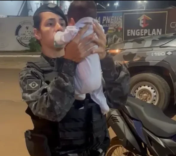 Policiais da Rotam salvam bebê engasgado em Juína