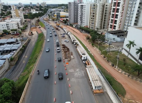 Interdição na Avenida Miguel Sutil altera trânsito para obra de viaduto