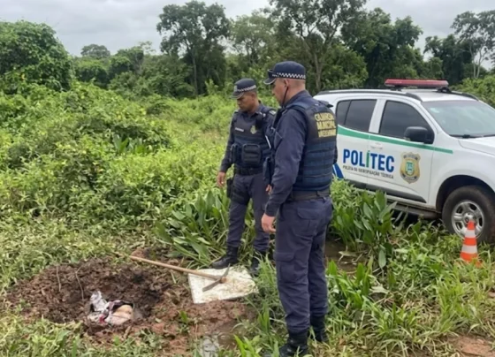 Corpo é encontrado enterrado em área de mata de Várzea Grande; polícia investiga o caso