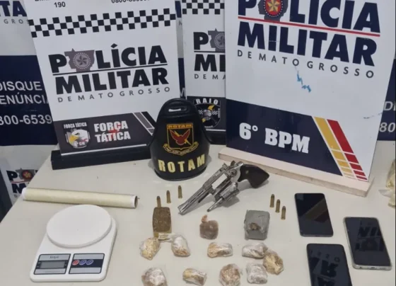 Polícia Militar prende dois no tráfico de drogas em Cáceres com armas