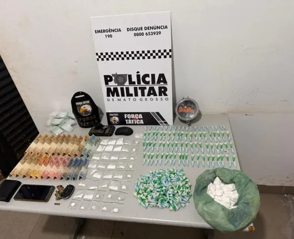 Tráfico de drogas em Tangará da Serra: PM prende dois