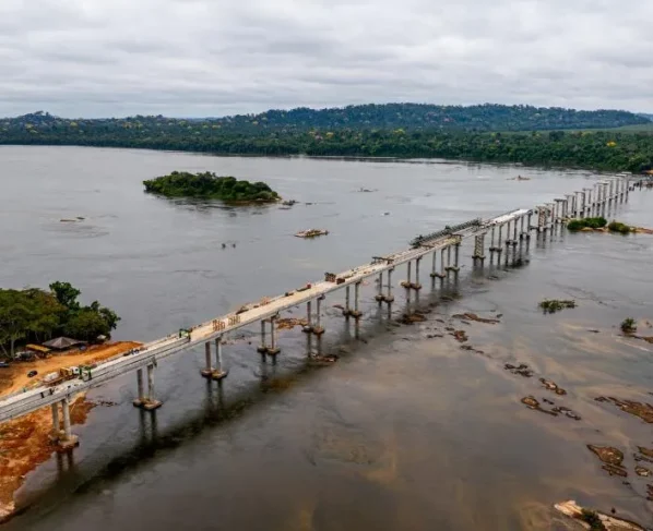 Ponte do Rio Juruena alcança 68% de execução em Mato Grosso