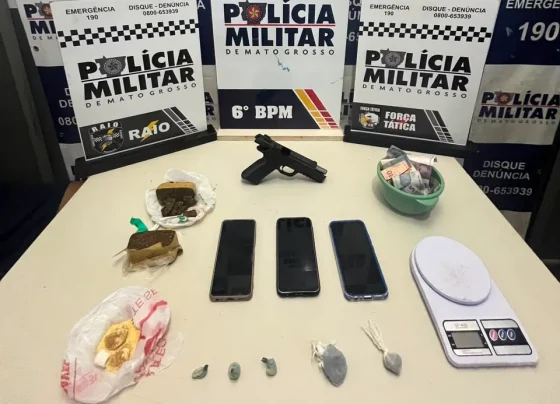 Operação Território Livre prende faccionados com arma e drogas em Cáceres