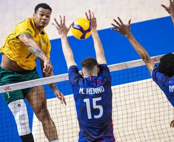 Brasil vence a França e entra na zona de classificação da Liga das Nações de vôlei