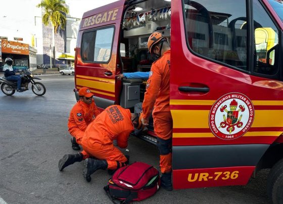 Bombeiros efetuando resgate