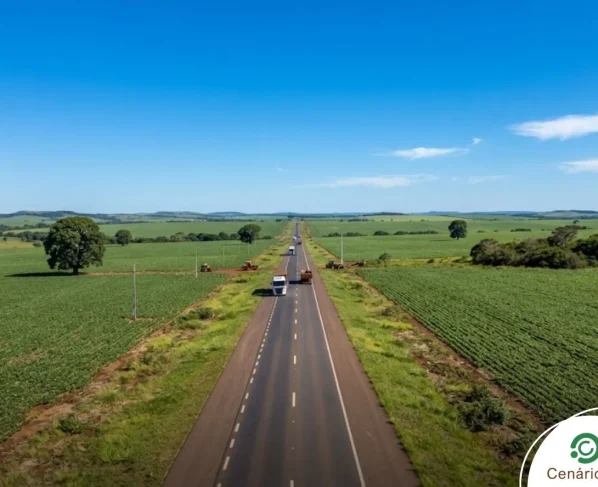 Estrada em zona rural de Mato Grosso