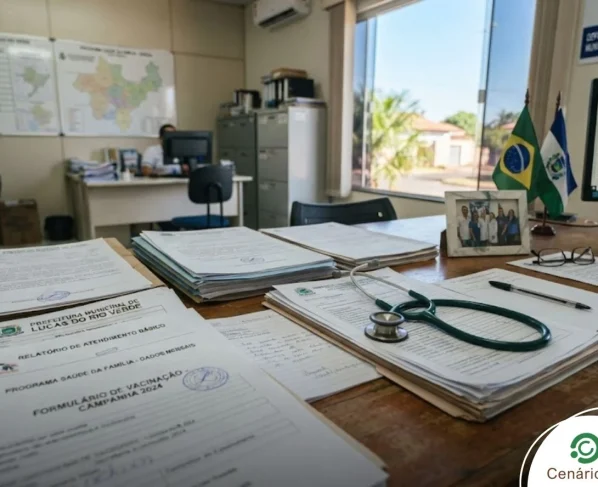 Estetoscópio em cima de documentos