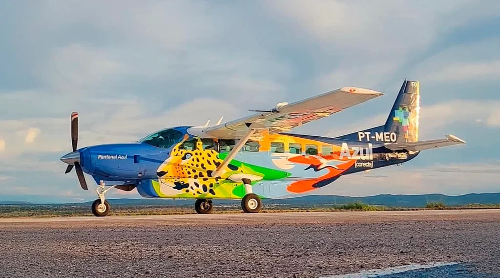 Avião azul
