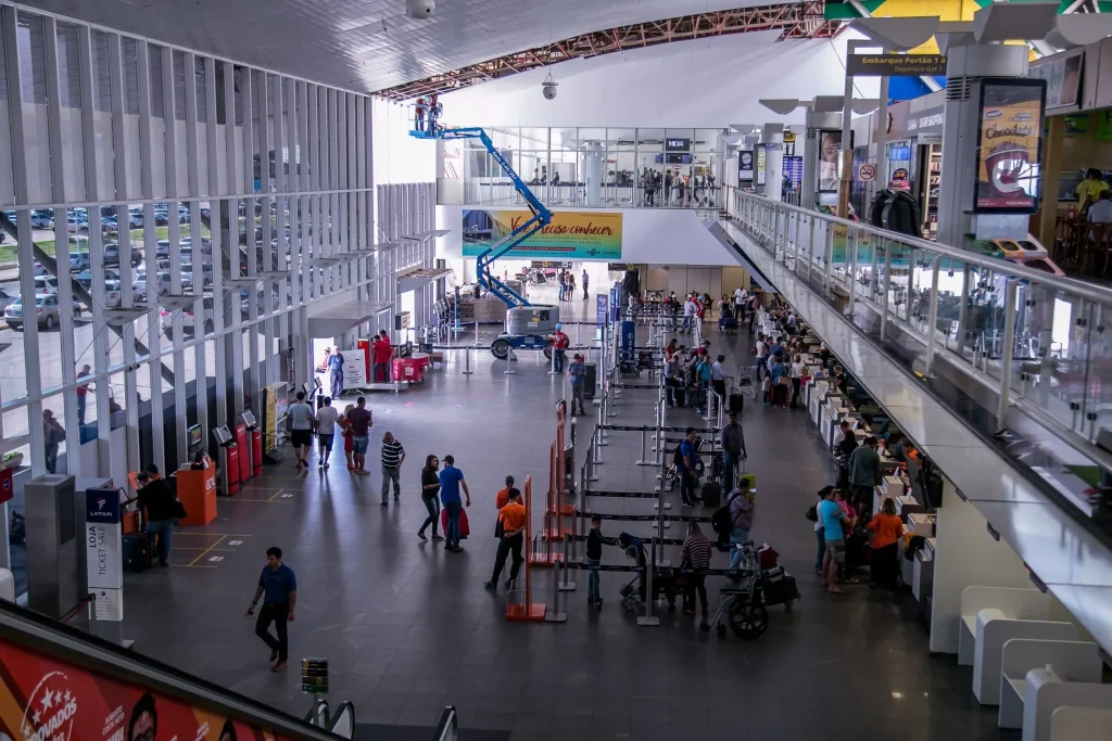 Saguão do Aeroporto Marechal Rondon, em Várzea Grande