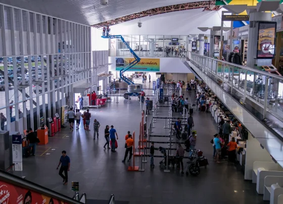 Saguão do Aeroporto Marechal Rondon, em Várzea Grande