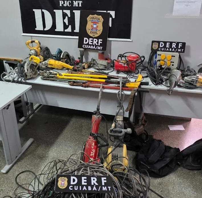 Furto de fios leva homem à prisão após análise de câmeras em Cuiabá