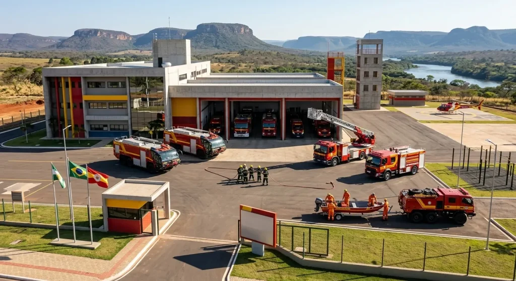 Quartel do Corpo de Bombeiros Militar em Mato Grosso.