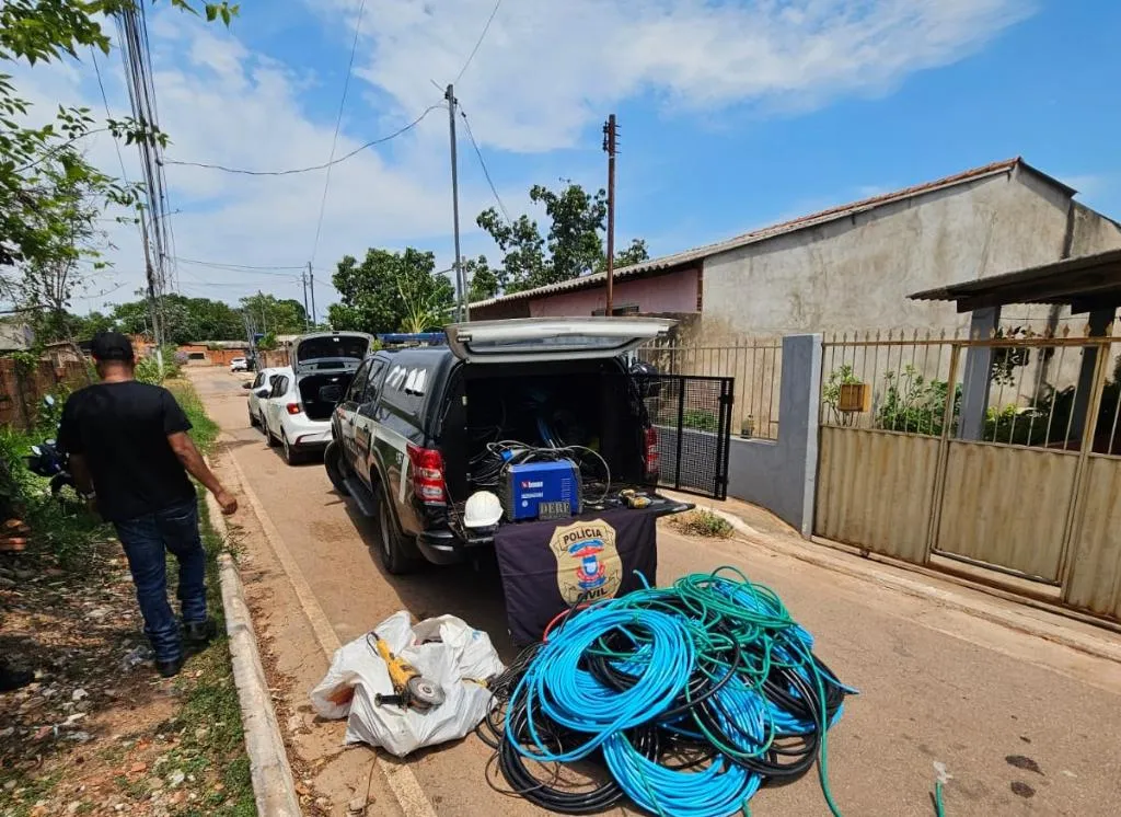 Polícia Civil recupera 2 toneladas de fios de cobre em Várzea Grande