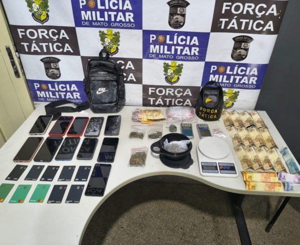 Força Tática detém quatro pessoas e apreende drogas durante operação em Rondonópolis