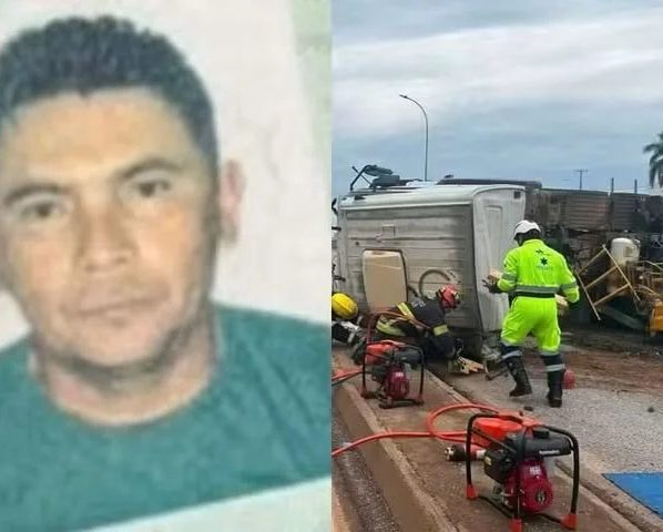 Motorista morre após caminhão tombar na BR-163 em Sorriso MT