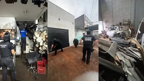 Polícia Civil de MT apoia operação contra quadrilha que movimentou R$ 15 milhões com desmanche de caminhonetes