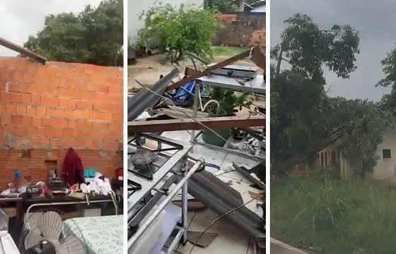 Prefeitura de Rosário Oeste decreta situação de emergência após tempestade destruir imóveis e prédios públicos