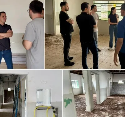 Diego Guimarães acompanha obras no Três Barras