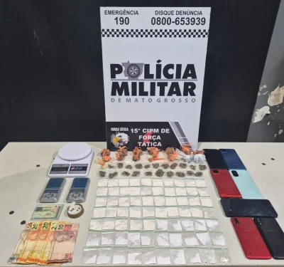 Força Tática prende suspeito com 106 porções de drogas em