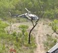 Motociclista é resgatado de helicóptero após cair em trilha em Mato Grosso